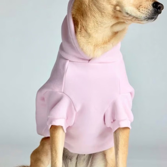Comfrt Minimalist Paw Hoodie In Powder Pink - Picture 4 of 5